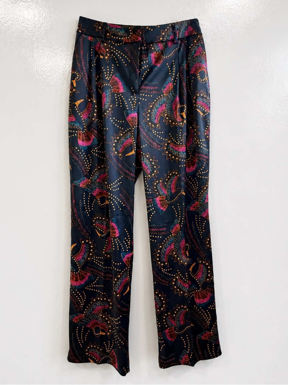 House of Harlow 1960 Navy Wide-Leg Printed Palazzo Pants - Picture 2 of 12